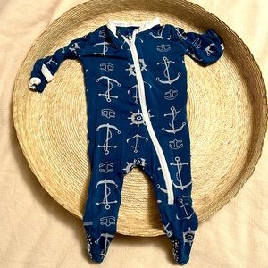 Kickee pants footie 0-3 months bamboo footie pajama